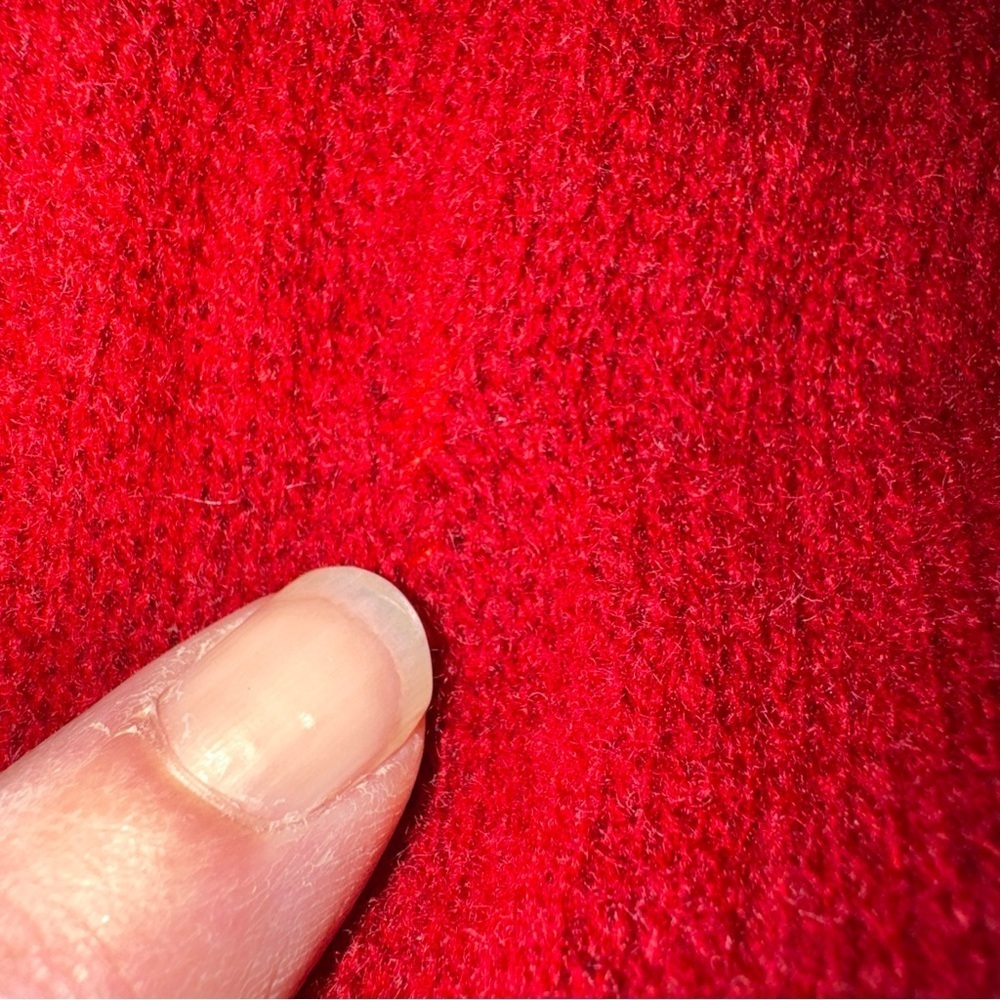 White & Warren Womens 100% Cashmere Open Front Cardigan Medium Burgundy Red - Picture 6 of 8